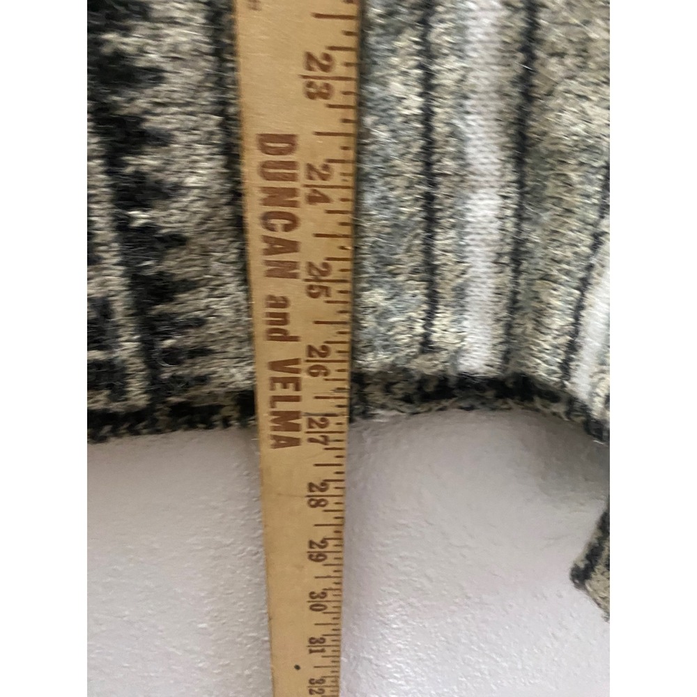 YAIRA Cowl Neck Geometric Print Poncho Sweater One Size Fits Most/S - Picture 6 of 9